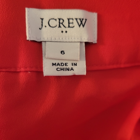 J.Crew Factory Pleated Lined Midi Skirt in Coral Red, Size 6 - Picture 6 of 6